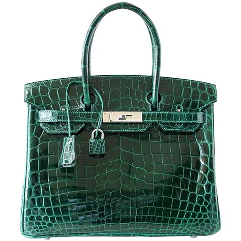 hermes birkin green croc|hermes birkin crocodile bag price.